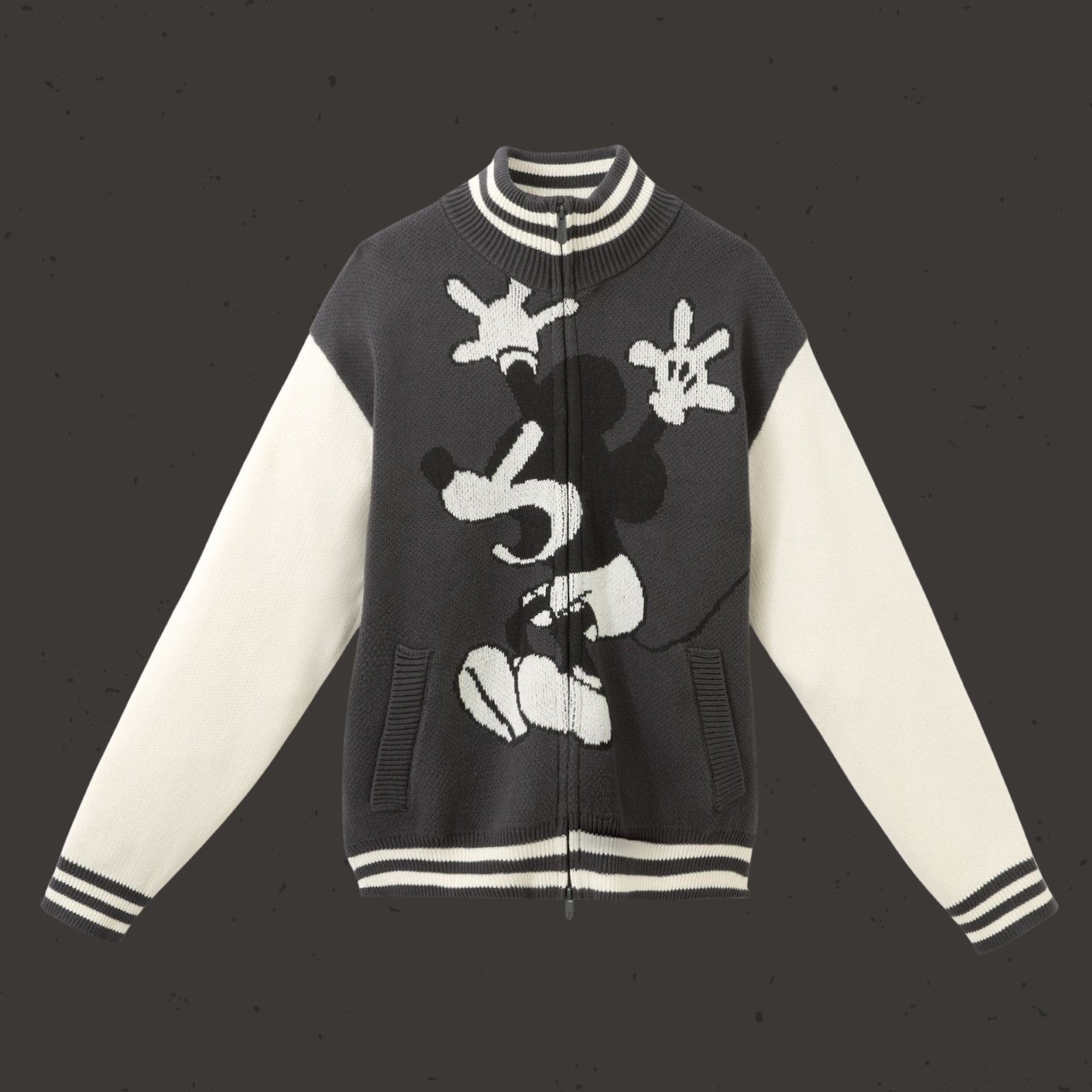 Front of Skeleton Dance varsity jacket