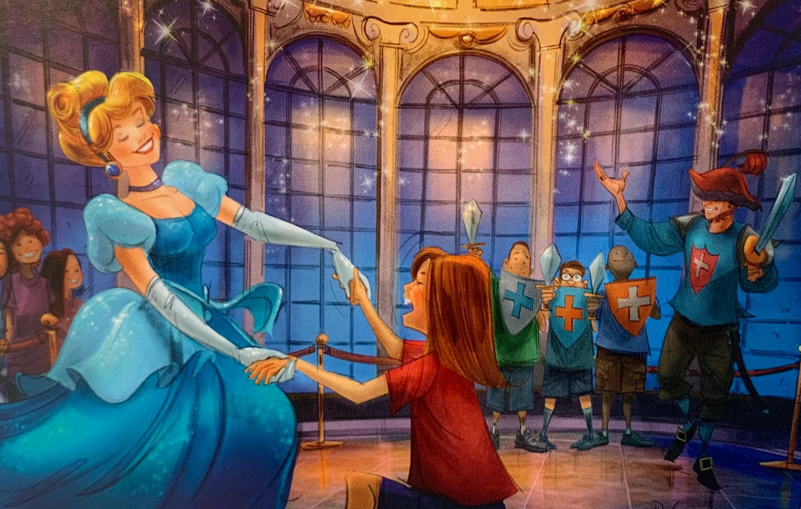 Artwork of child dancing with Cinderella