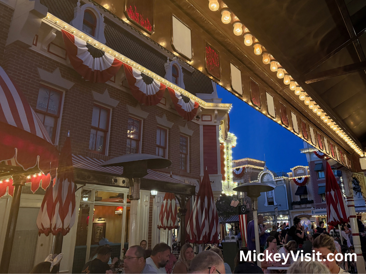 Carnation Cafe patio night