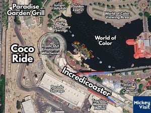California Adventure map aerial view