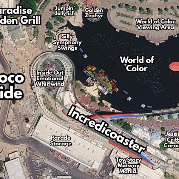 California Adventure map aerial view