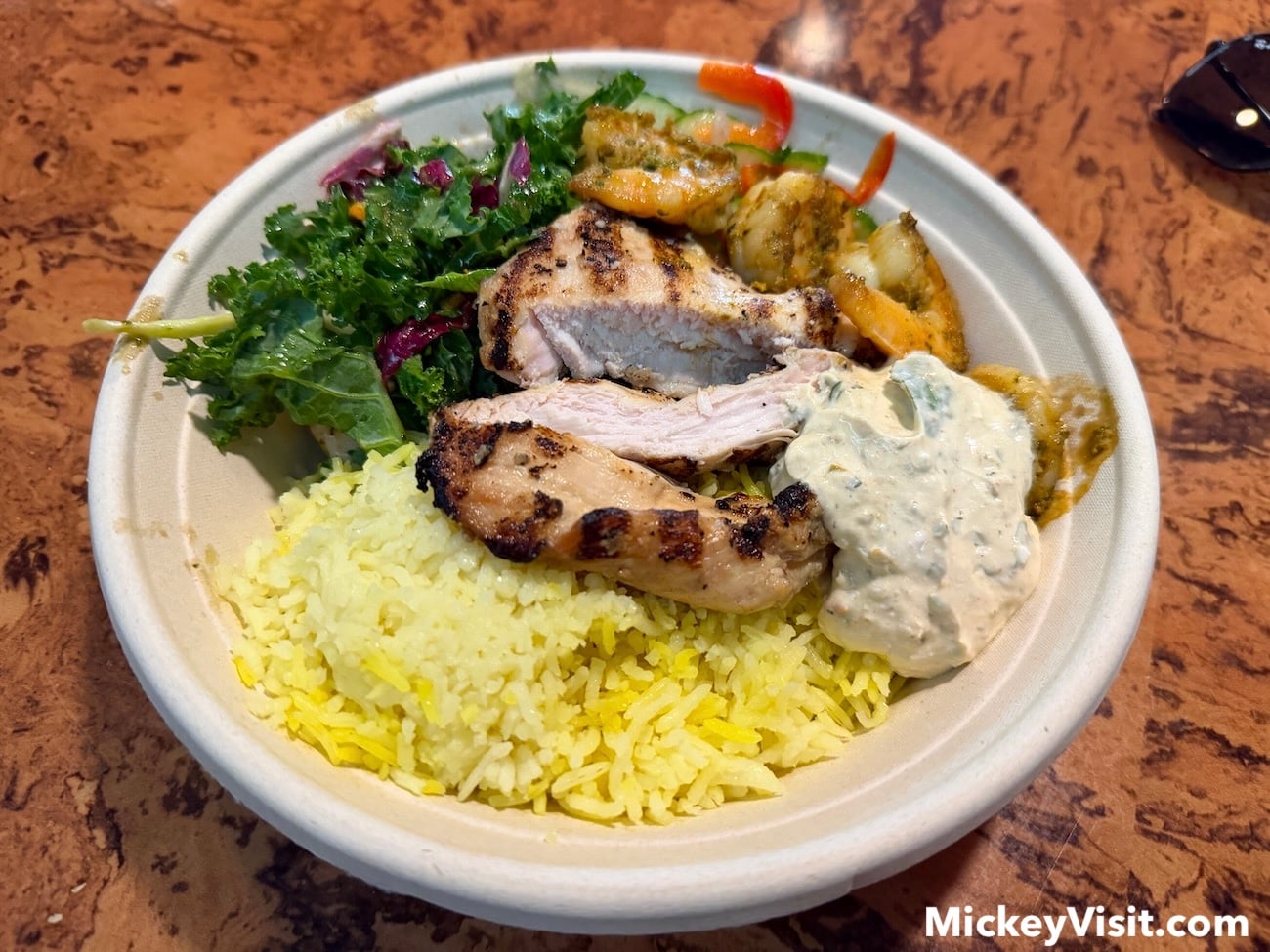 Chicken, shrimp, rice