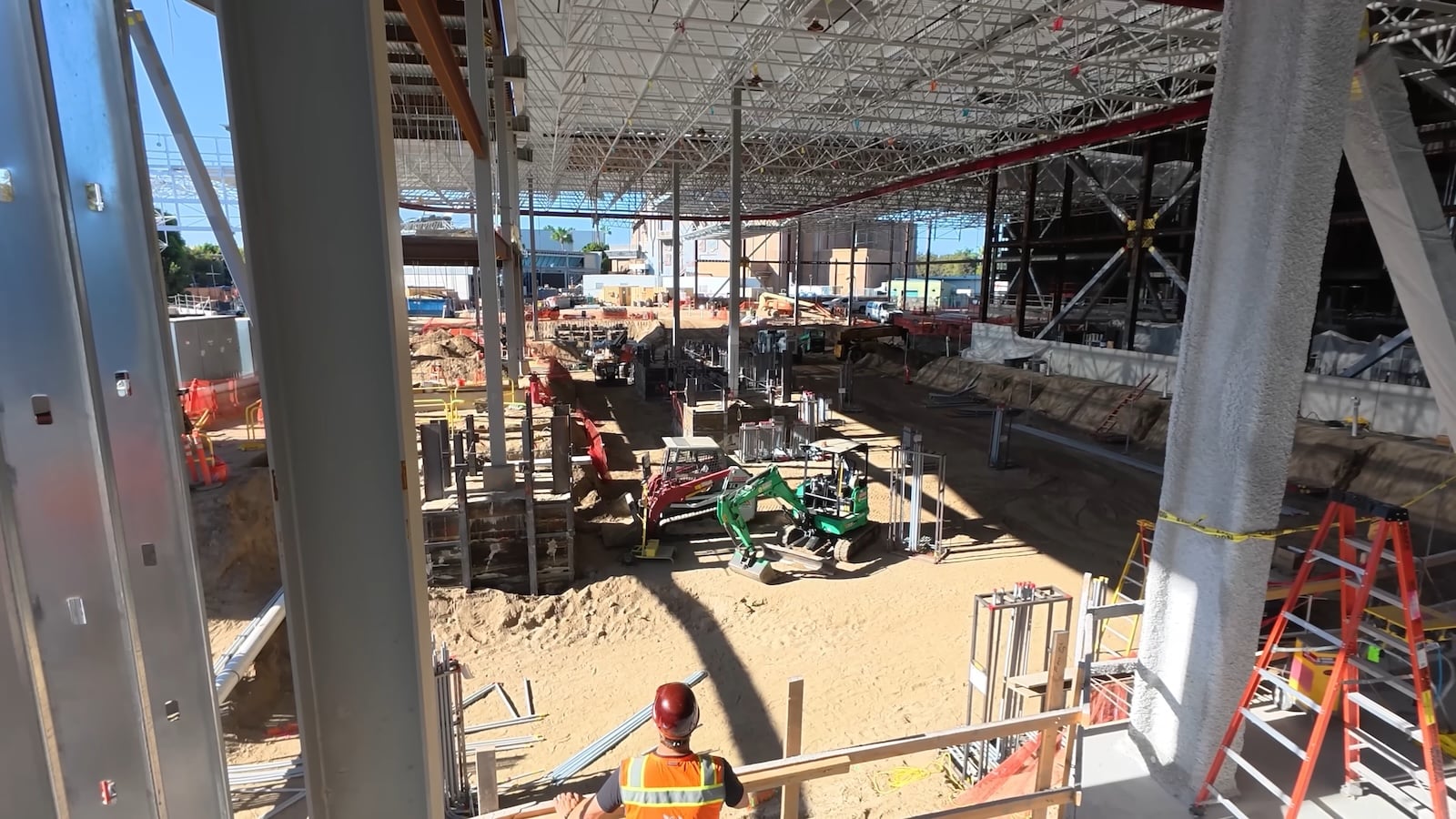 Sheltered construction site