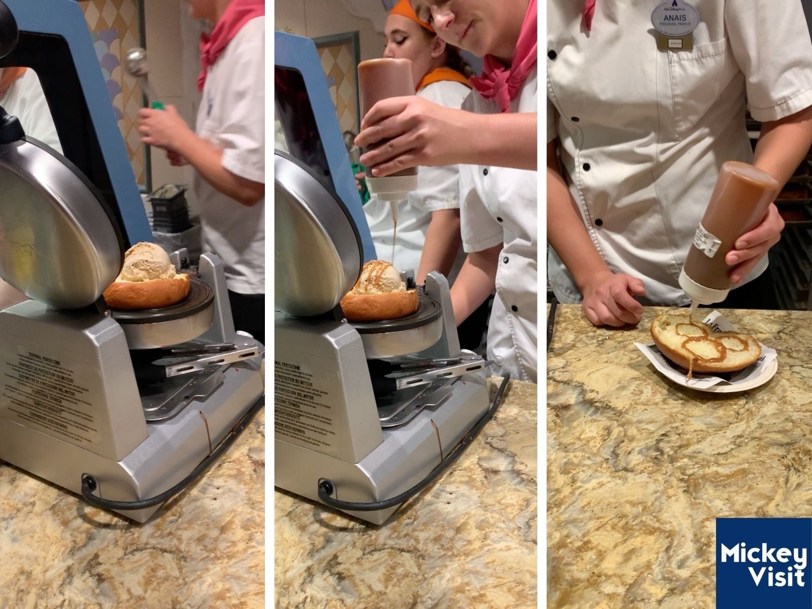 Ice cream sandwich press