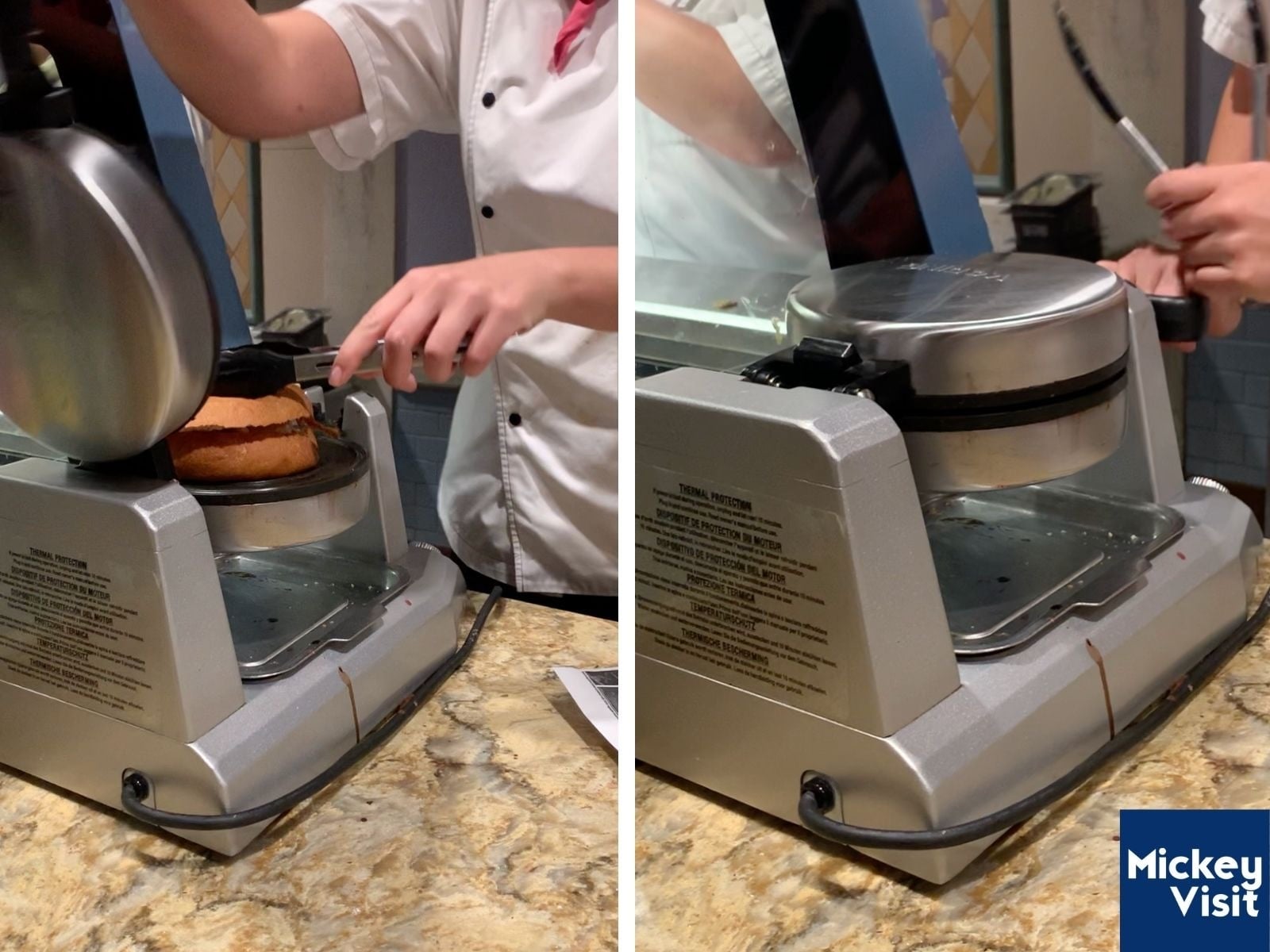 Ice cream sandwich press