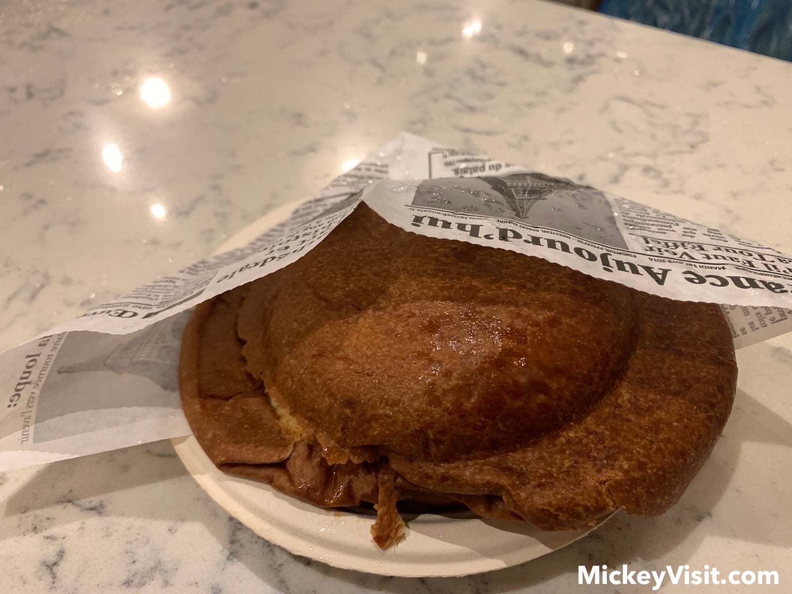 Ice cream sandwich on brioche bread