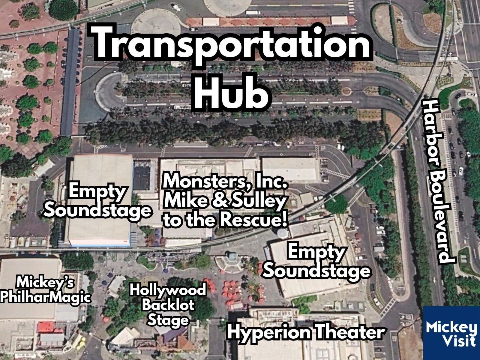 Disney california Adventure aerial map