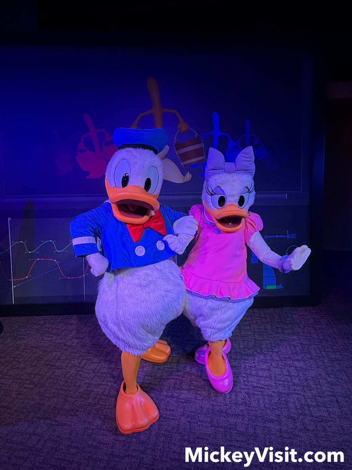 Donald and Daisy Duck characters