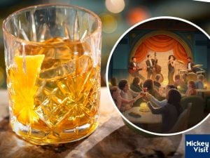 Drink and concept art of lounge singer