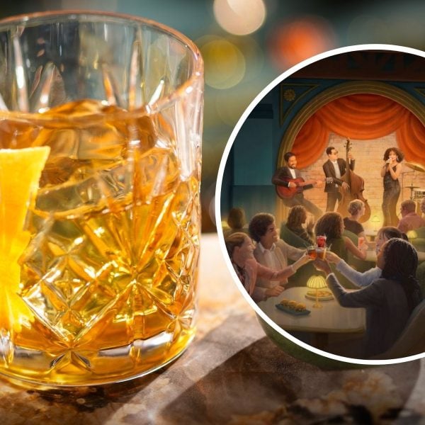 Drink and concept art of lounge singer
