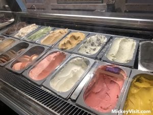 Ice cream in display case