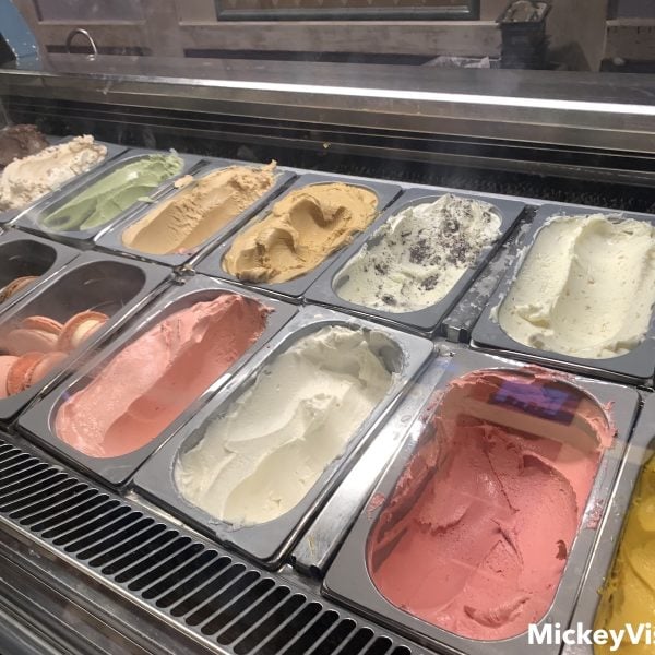 Ice cream in display case