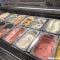 Ice cream in display case