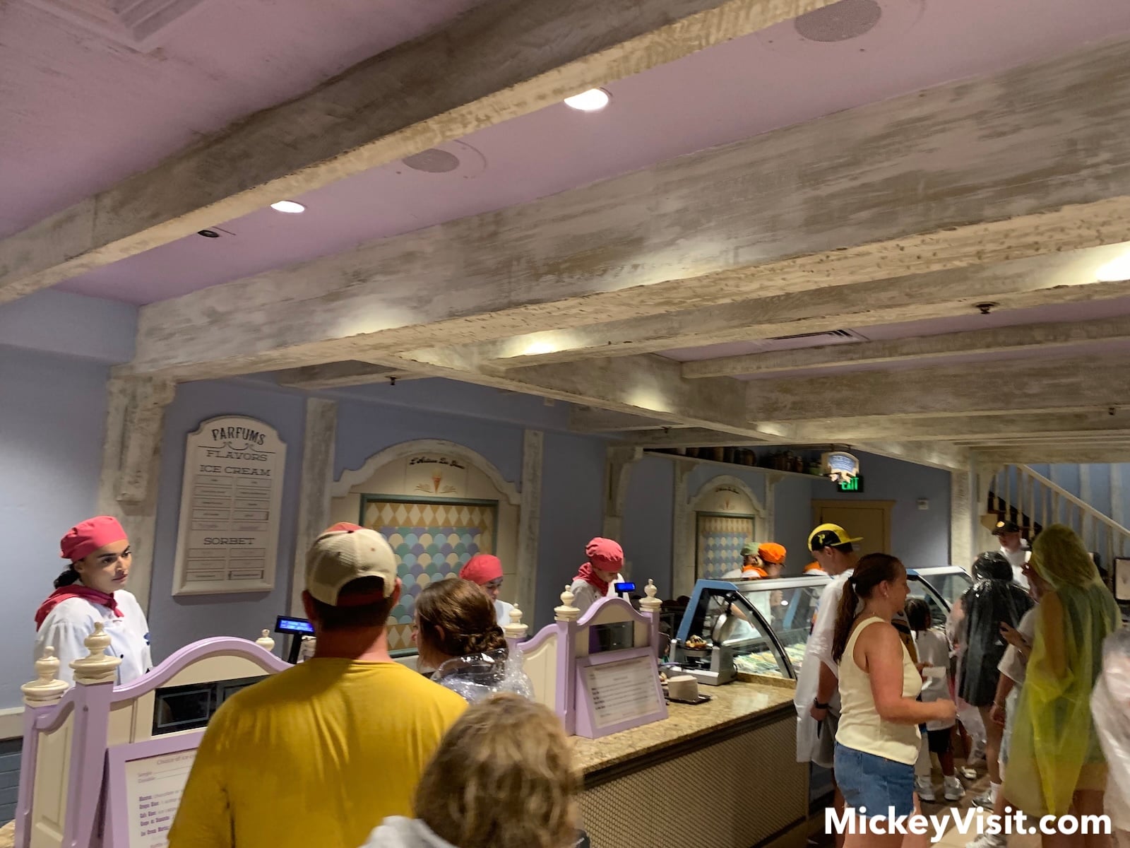 Interior of ice cream shop