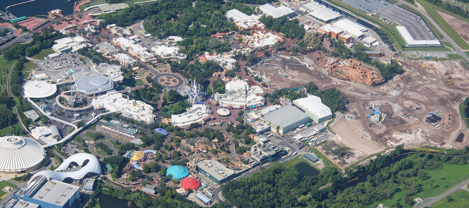 Aerial photo of Magic Kingdom theme park