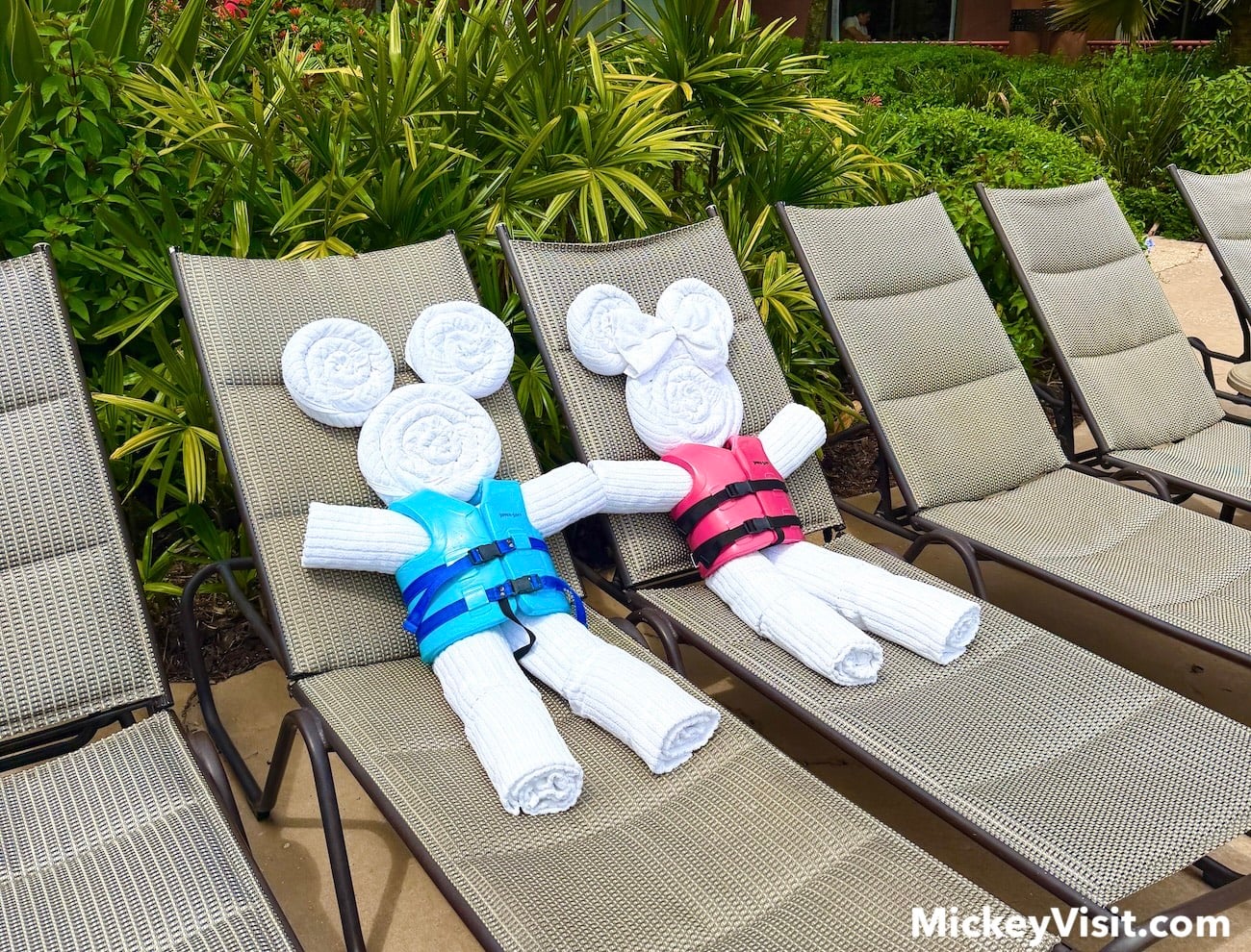 Towels in shape of Mickey Mouse