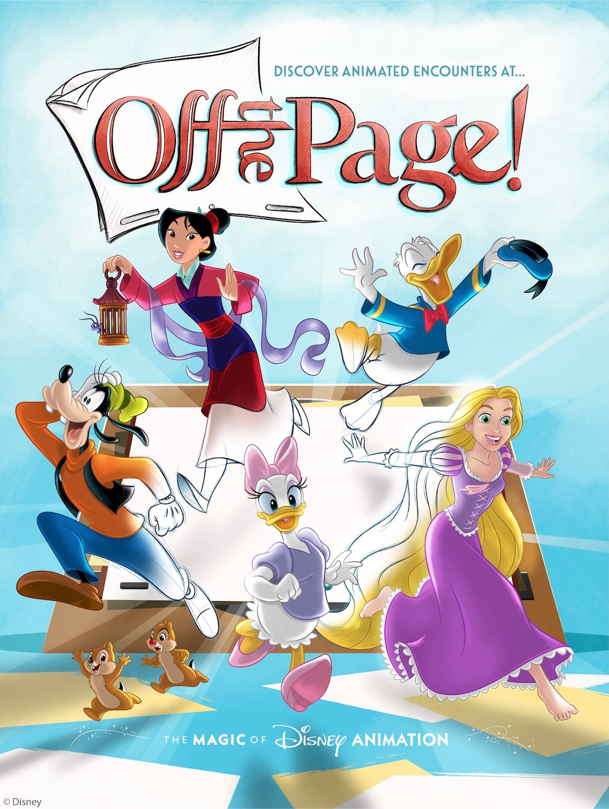 Disney animated characters poster