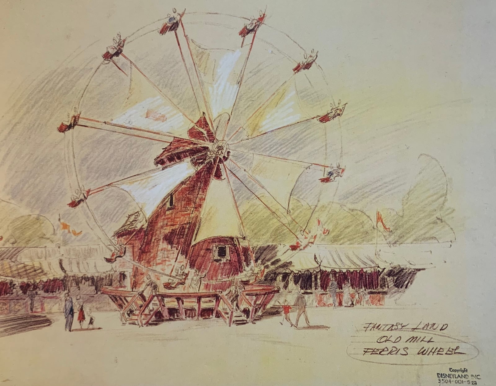 Sketch of ferris wheel