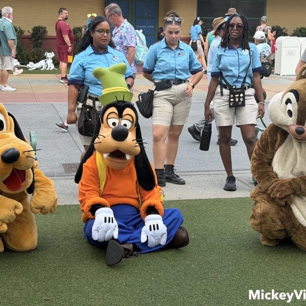 Pluto, Goofy, and Chip characters