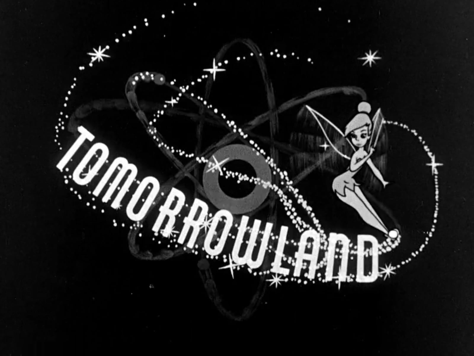 Tinker Bell with Tomorrowland lettering