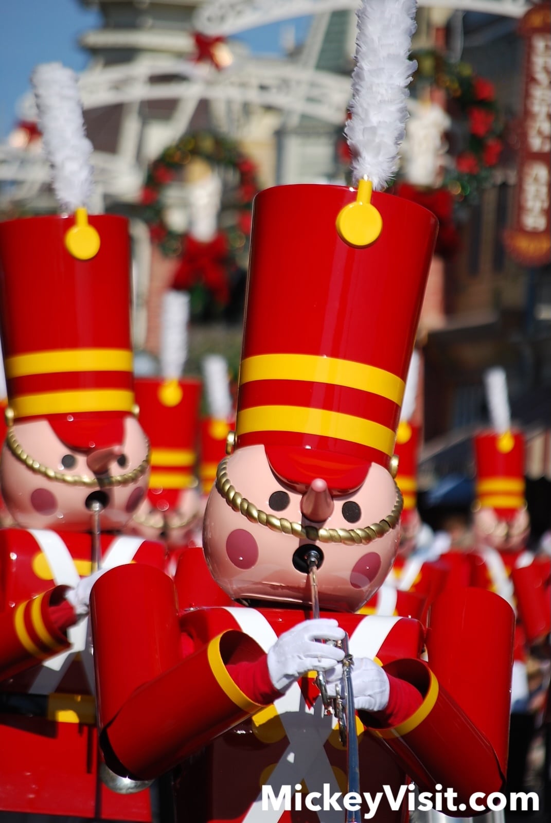 Toy soldiers marching