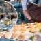 Caprese sandwiches and wine