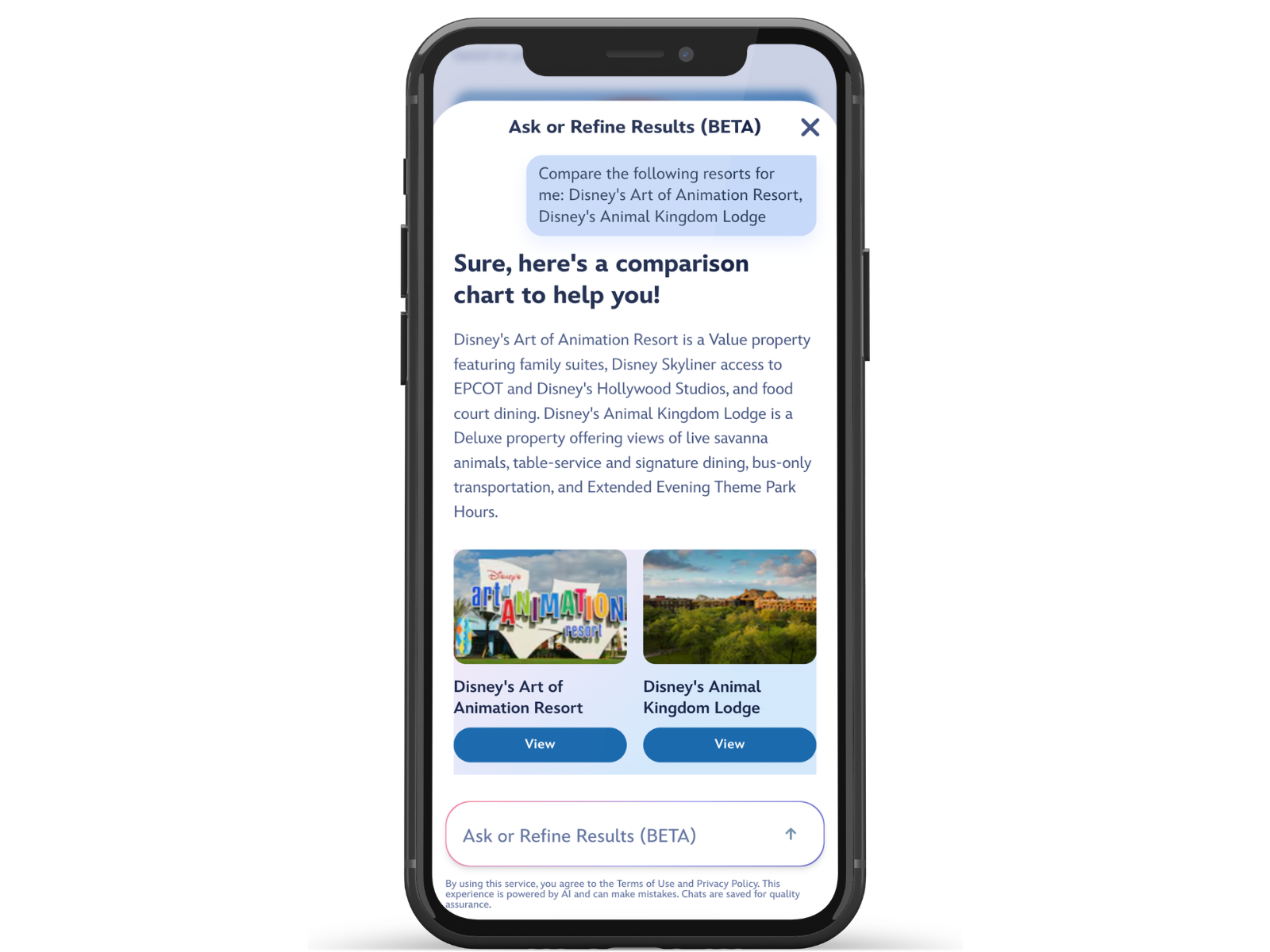 disney world app beta changes