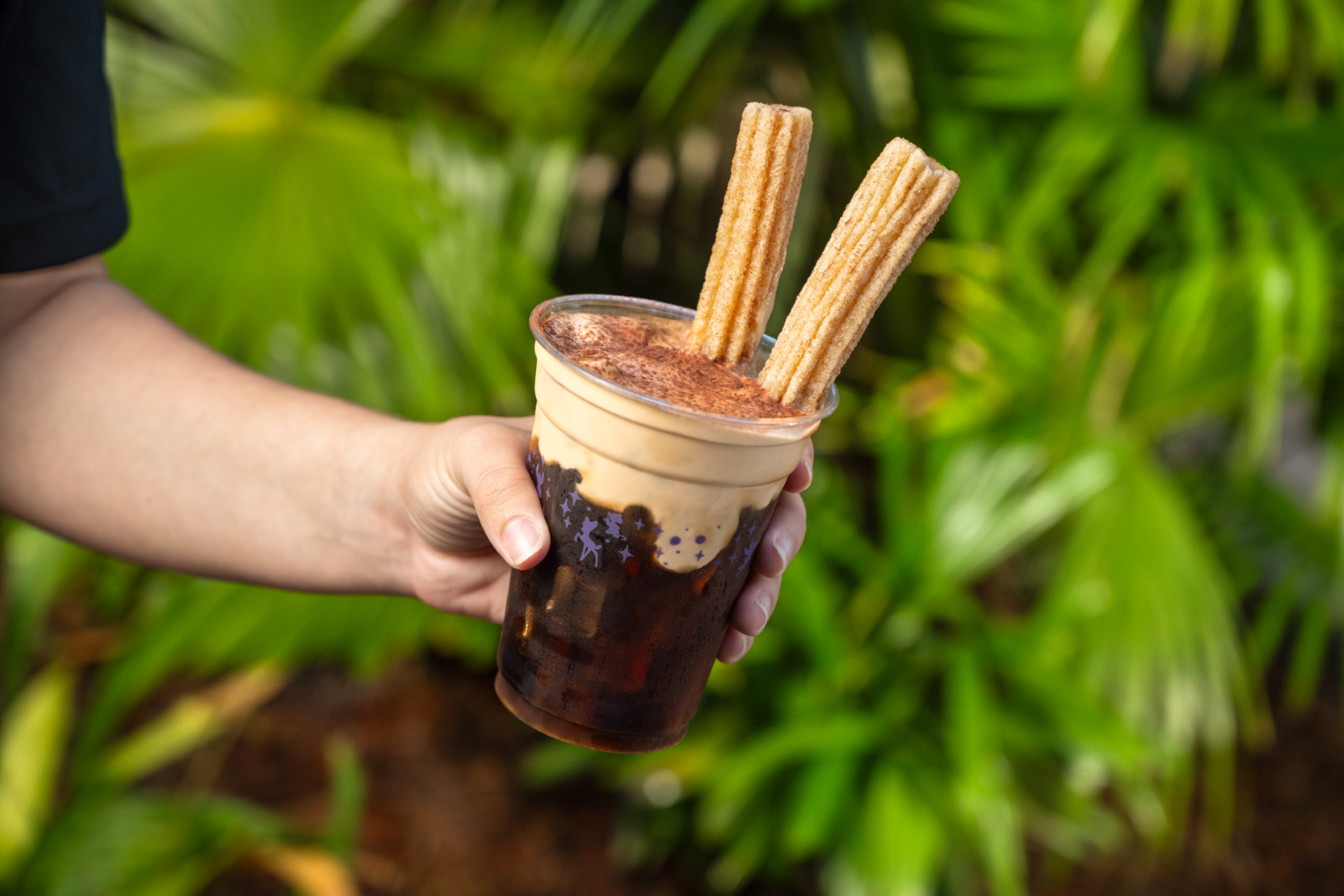 Cold brew coffee with churros