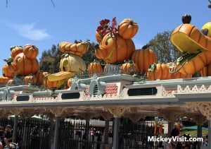 disneyland theme park gate during halloween