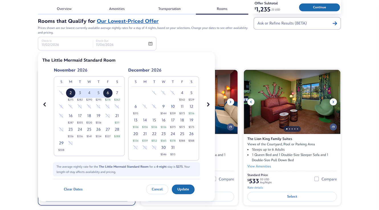 disney world website demo