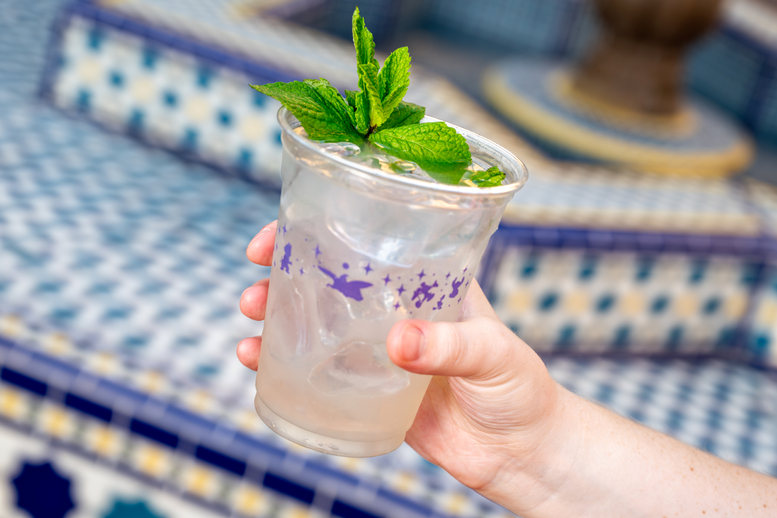 Enchanted Grove Lime Splash drink with mint sprigs