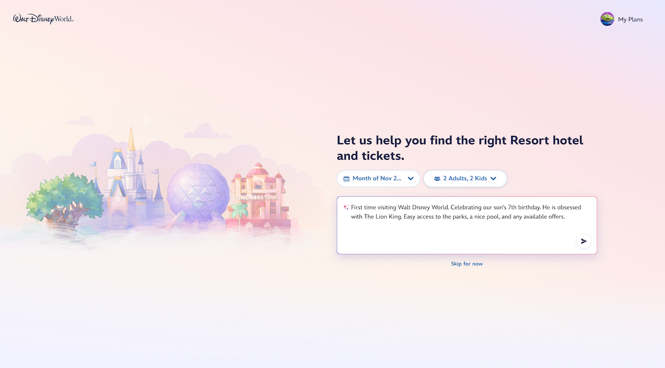 disney world website beta test