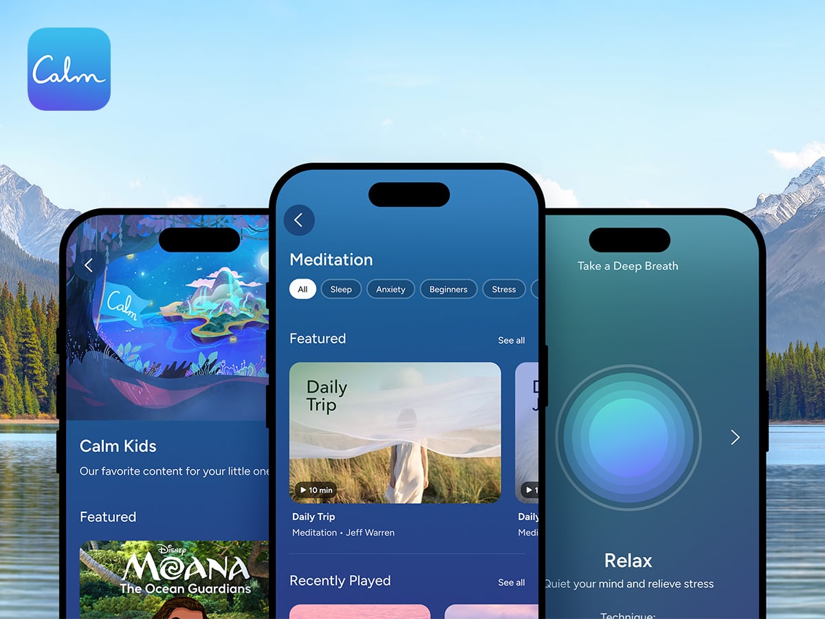 Calm app interface
