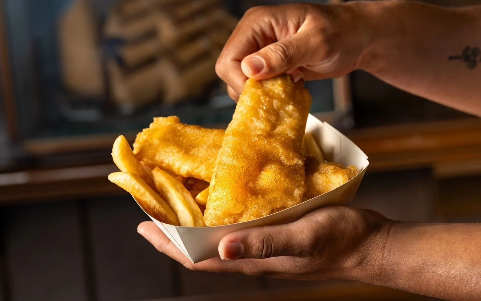 Columbia Harbour House Beer-Battered Fish Platter