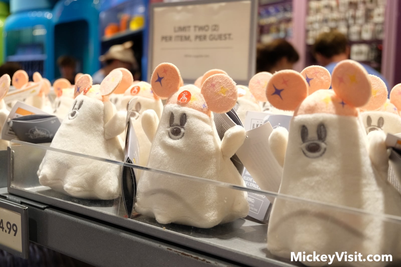 Ghost plushie with Mickey Mouse ears