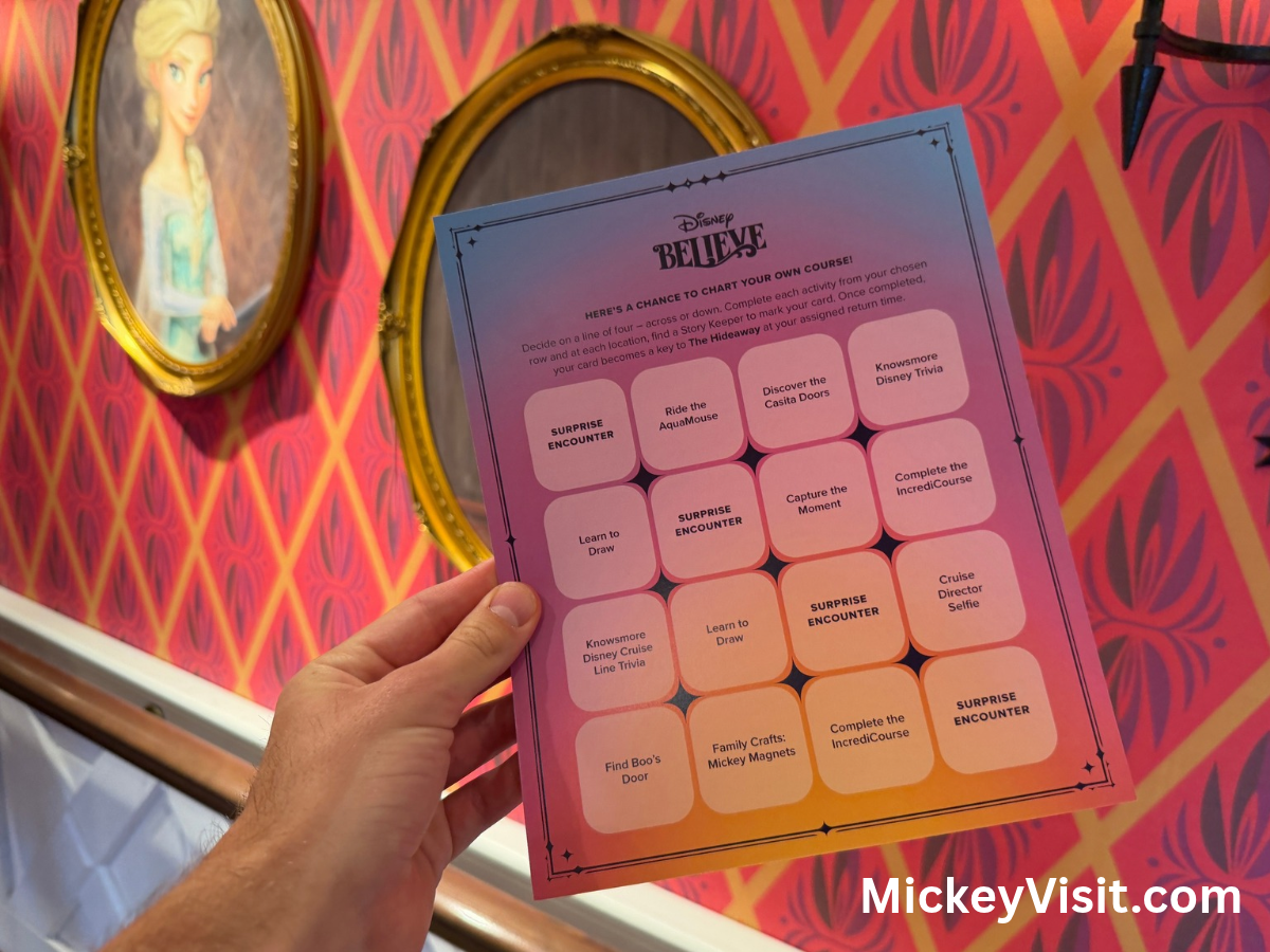 Disney Bingo Card