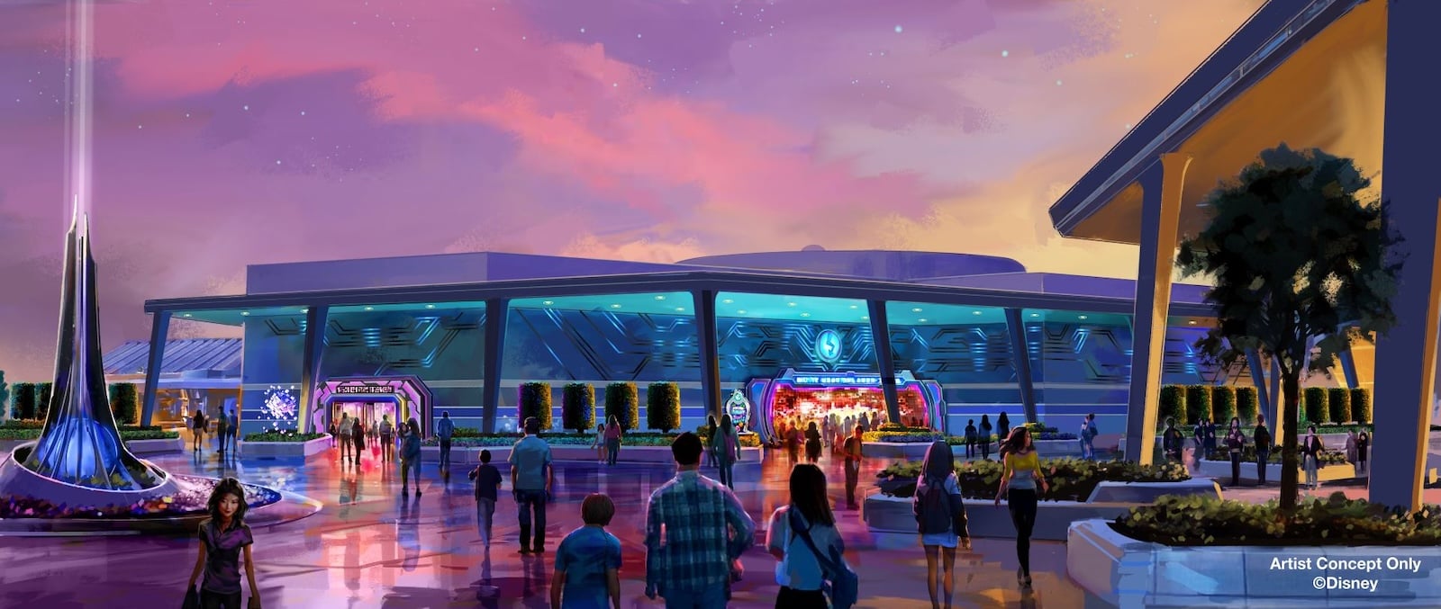 Ride building exterior concept art