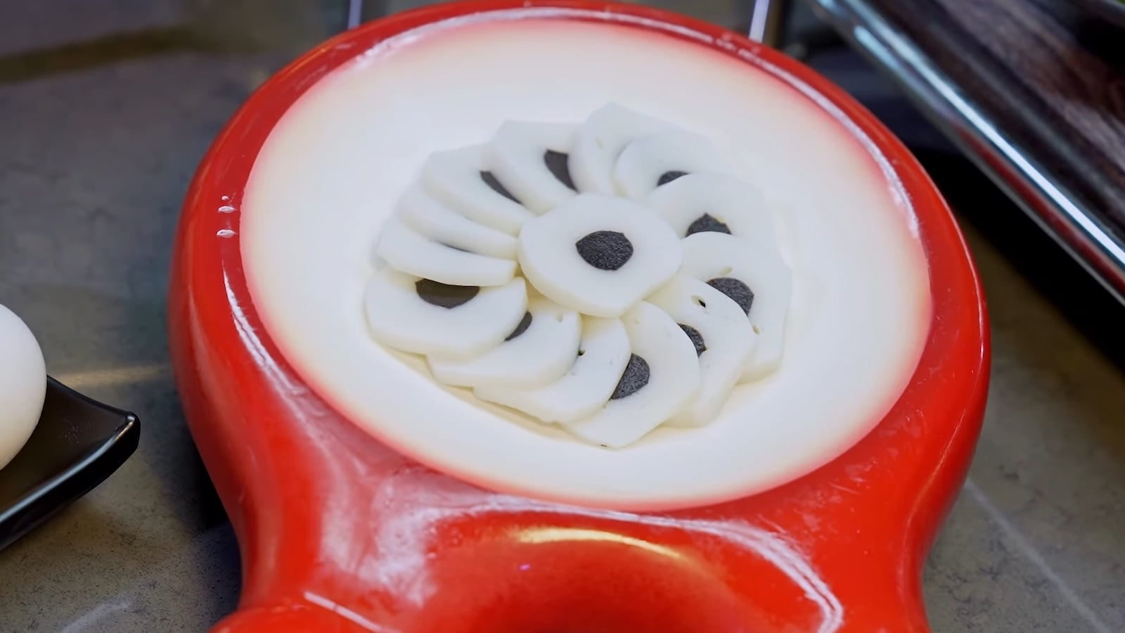 Fish cakes in shape of eyeballs