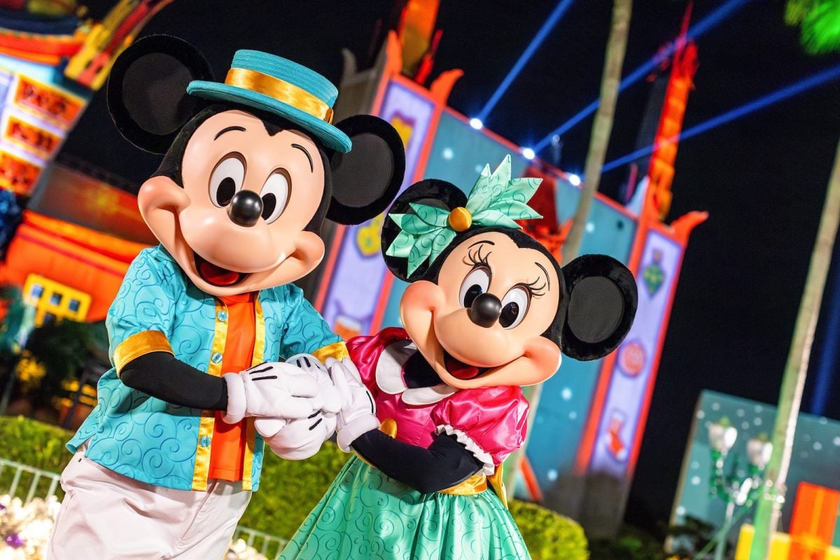 Mickey Mouse and Minnie Mouse