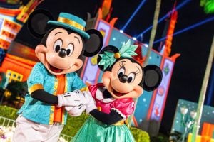 Mickey Mouse and Minnie Mouse