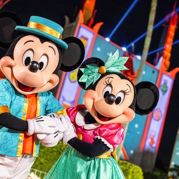 Mickey Mouse and Minnie Mouse