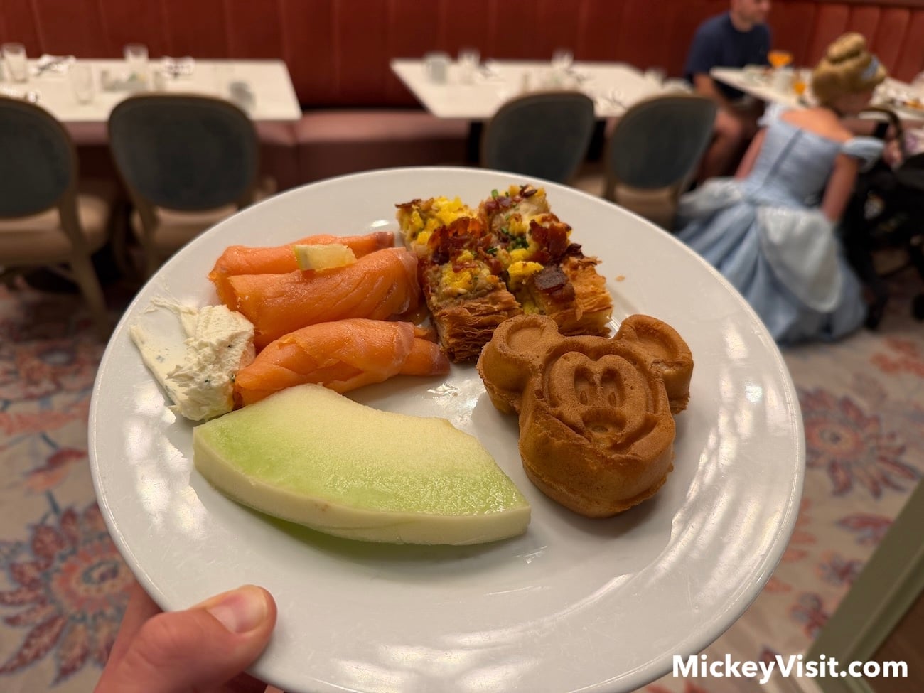 Mickey waffles and fruit