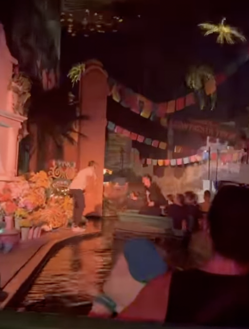 Guest jumping into water