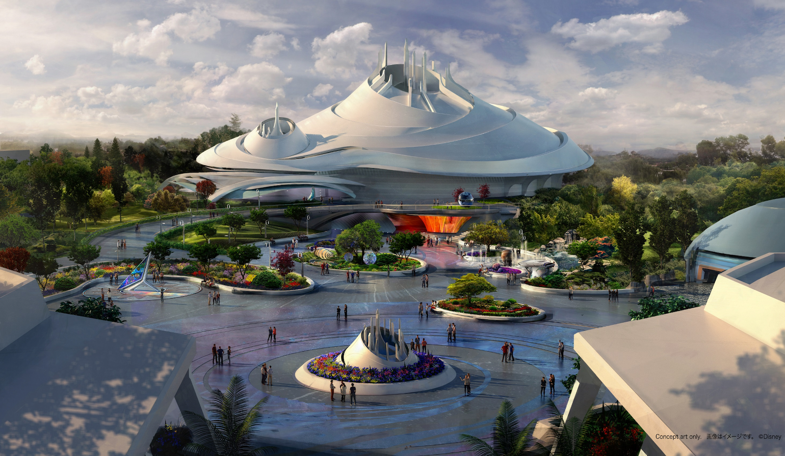 Space Mountain plaza concept art
