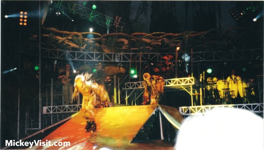 Roller skaters dressed as gorillas