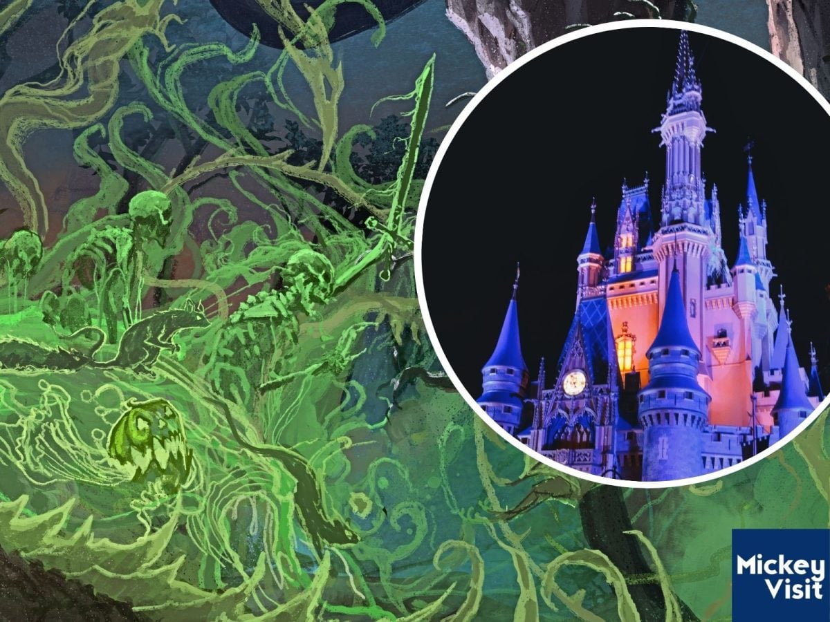 Scary skeletons in green ooze