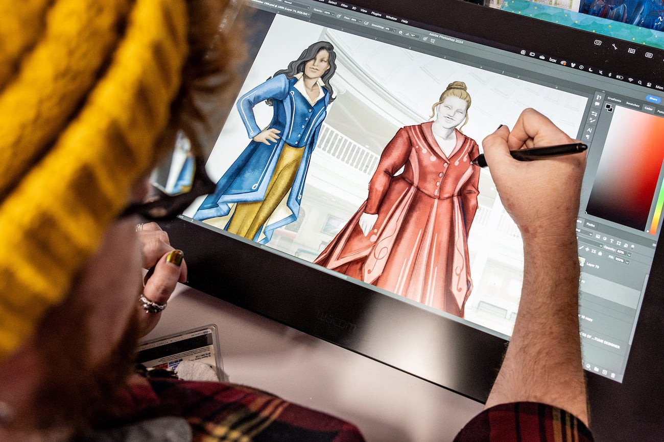 costuming cast member drawing