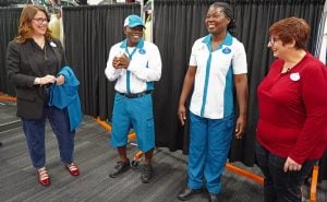 costuming cast members with custodial