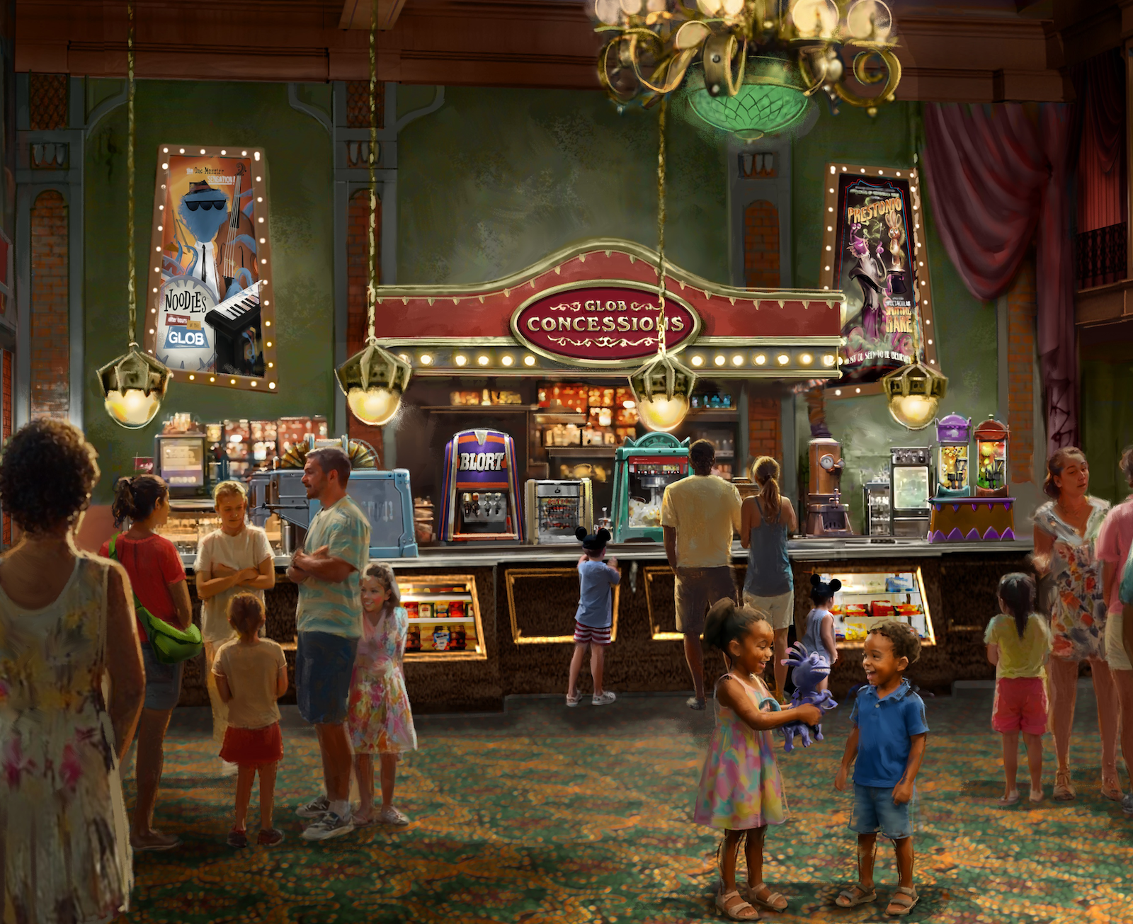 Concept art for theater lobby