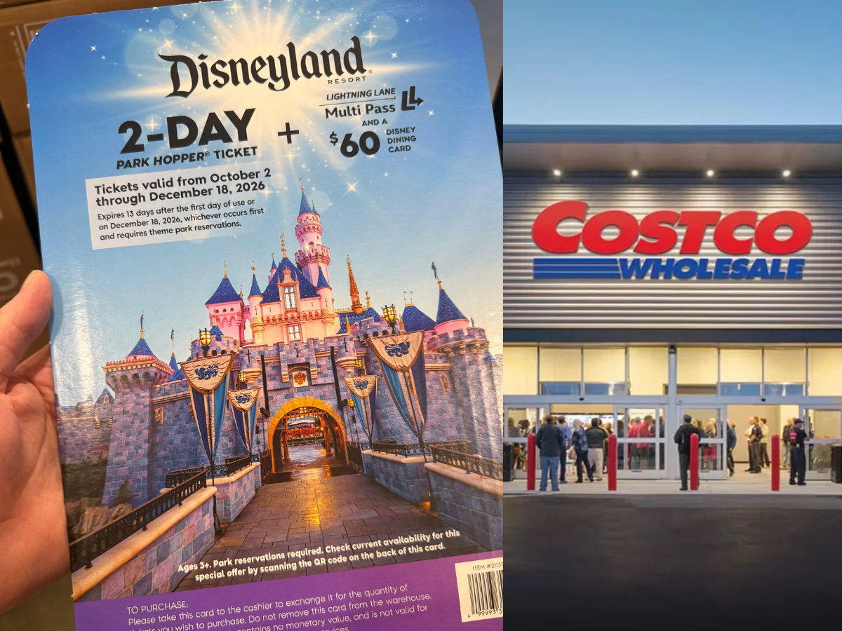 New Disneyland Costco Discount Ticket With Lightning Lane and Dining Dollars Jus...